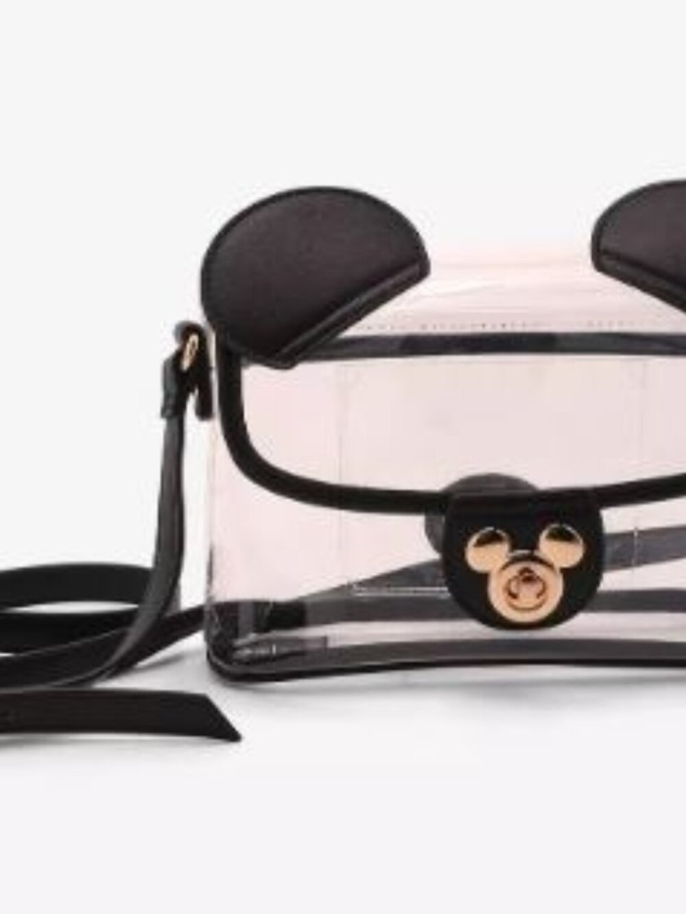 Disney Our Universe‎ Mickey Mouse Clear PVC Crossbody Bag Stadium Approved Black - Picture 3 of 3